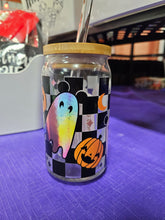 Load image into Gallery viewer, Glass Can Cups w/ lid & glass straw (PART 1)