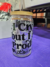 Load image into Gallery viewer, Glass Can Cups w/ lid & glass straw (PART 1)