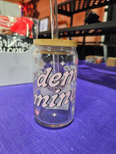 Load image into Gallery viewer, Glass Can Cups w/ lid & glass straw (PART 1)