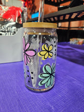 Load image into Gallery viewer, Glass Can Cups w/ lid & glass straw (PART 1)