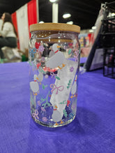 Load image into Gallery viewer, Glass Can Cups w/ lid & glass straw (PART 1)