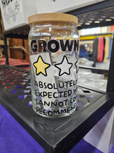 Load image into Gallery viewer, Glass Can Cups w/ lid & glass straw (PART 1)