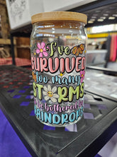Load image into Gallery viewer, Glass Can Cups w/ lid & glass straw (PART 1)
