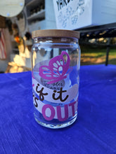 Load image into Gallery viewer, Glass Can Cups w/ Glass Straw & Lid (PART 2)