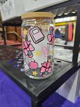 Load image into Gallery viewer, Glass Can Cups w/ lid & glass straw (PART 1)
