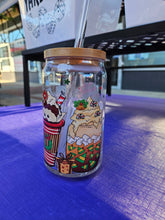 Load image into Gallery viewer, Glass Can Cups w/ lid & glass straw (PART 1)