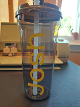 Load image into Gallery viewer, Plastic Water Bottle with Straw