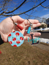 Load image into Gallery viewer, 2 inch Clear Acrylic Keychains w/ Colored Tassel