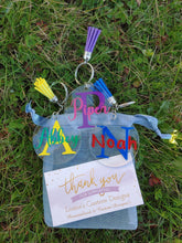 Load image into Gallery viewer, 2 inch Clear Acrylic Keychains w/ Colored Tassel