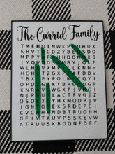 Load image into Gallery viewer, Glass Framed Personalized Word Search