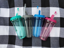 Load image into Gallery viewer, Plastic Water Bottle with Straw