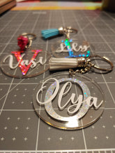 Load image into Gallery viewer, 2 inch Clear Acrylic Keychains w/ Colored Tassel