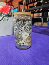 Load image into Gallery viewer, Glass Can Cups w/ lid &amp; glass straw (PART 1)
