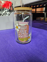 Load image into Gallery viewer, Glass Can Cups w/ Glass Straw &amp; Lid (PART 2)
