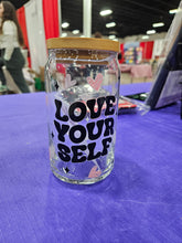 Load image into Gallery viewer, Glass Can Cups w/ Glass Straw &amp; Lid (PART 2)
