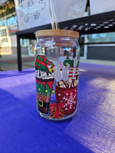 Load image into Gallery viewer, Glass Can Cups w/ lid &amp; glass straw (PART 1)
