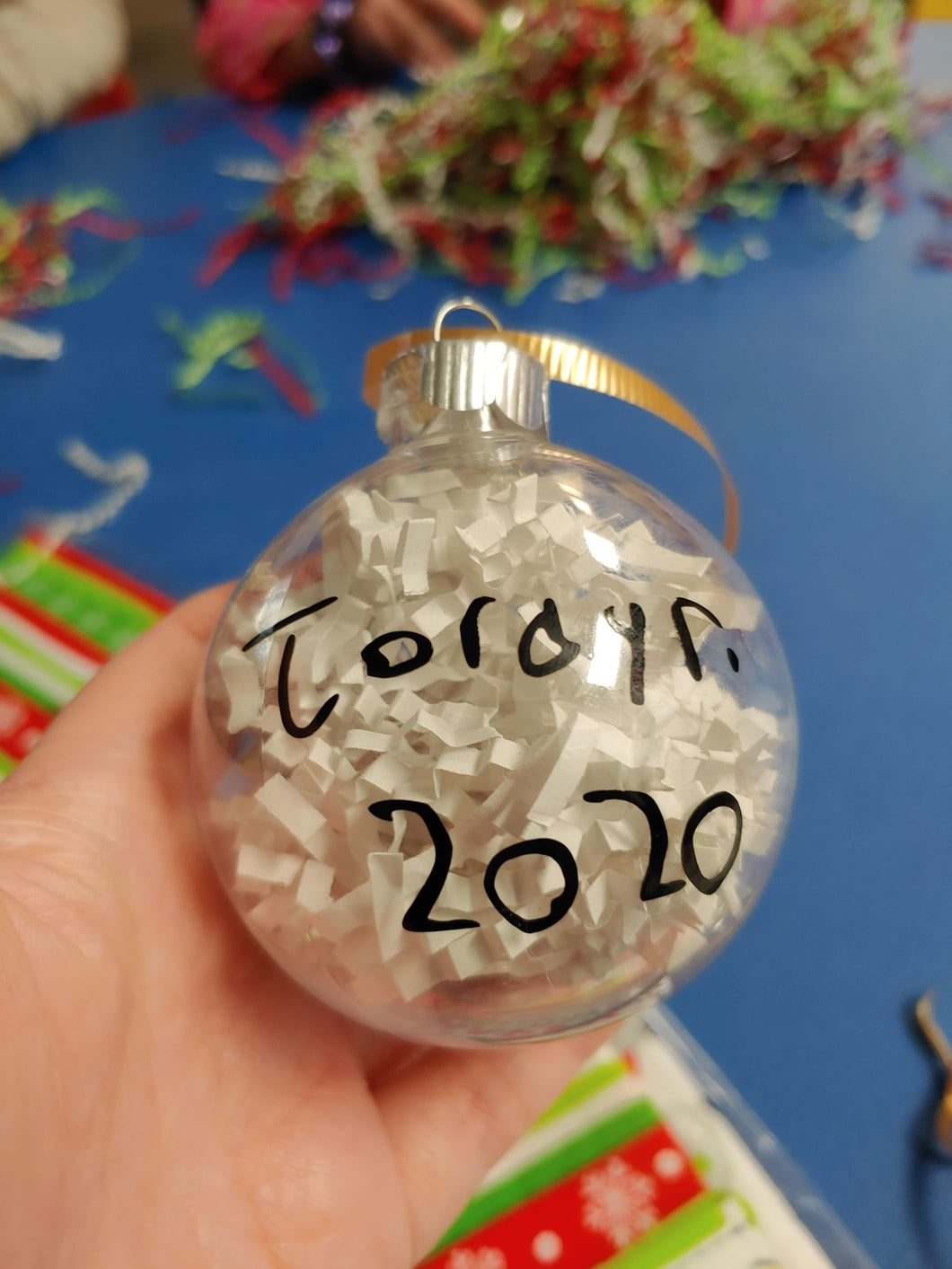 Clear Plastic Ball Ornament