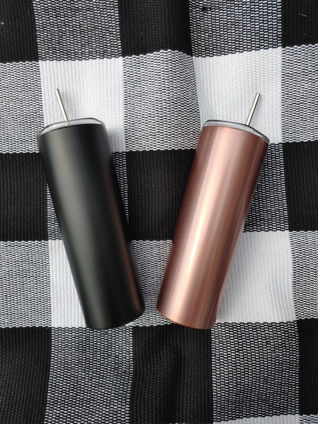 Stainless Steel Slim Tumbler with Straw