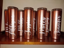 Load image into Gallery viewer, Stainless Steel Slim Tumbler with Straw
