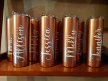 Load image into Gallery viewer, Stainless Steel Slim Tumbler with Straw
